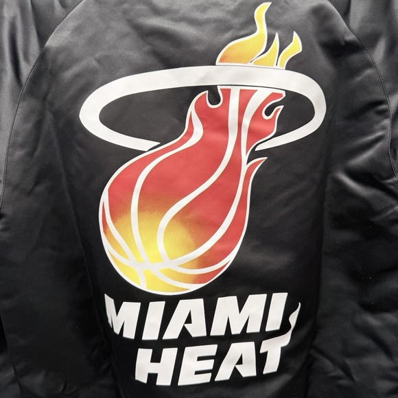 UNKNWN X Mitchell and Ness X Miami HEAT My Towns Black Satin Jacket Size M NWT - Picture 6 of 13